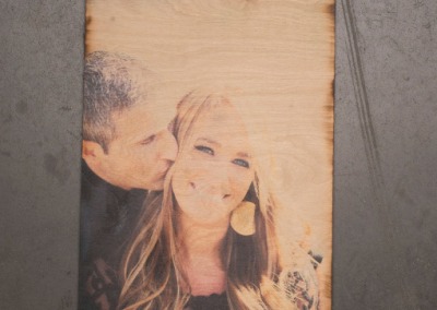 Wood Photo of a Couple